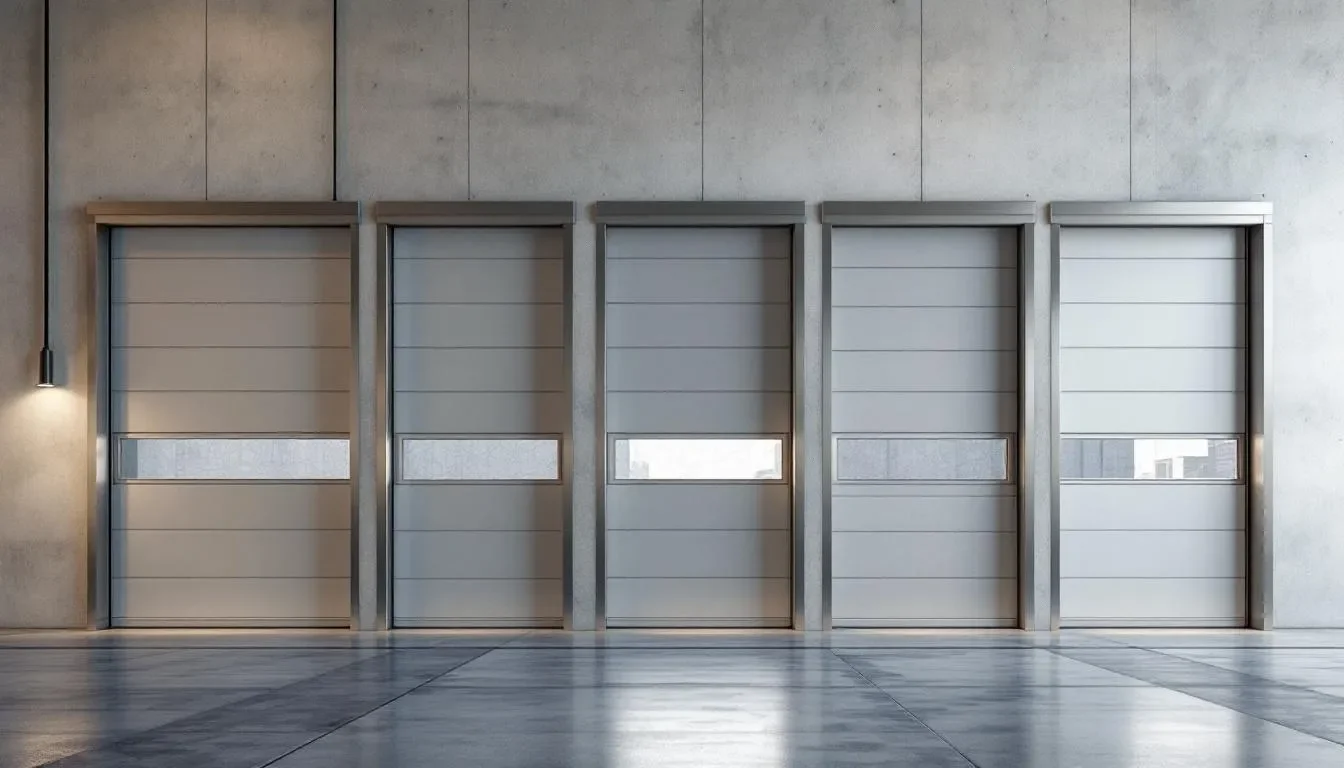 A visual representation of customization options for insulated rolling doors.