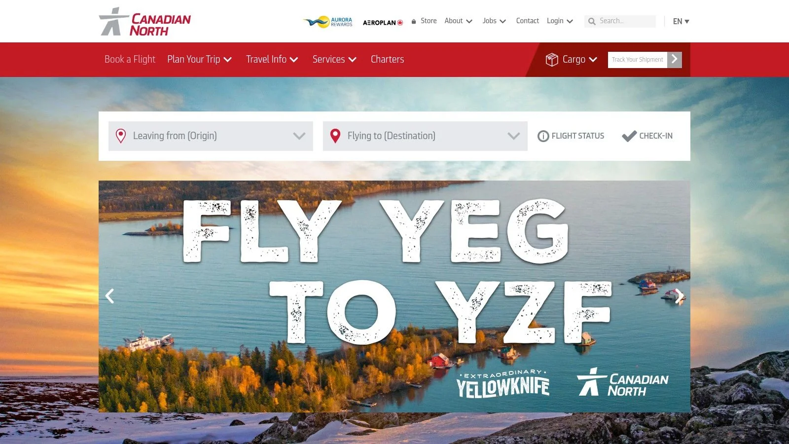 A Canadian North airplane on an arctic runway, showcasing one of the key indigenous owned businesses in Canada for northern logistics.