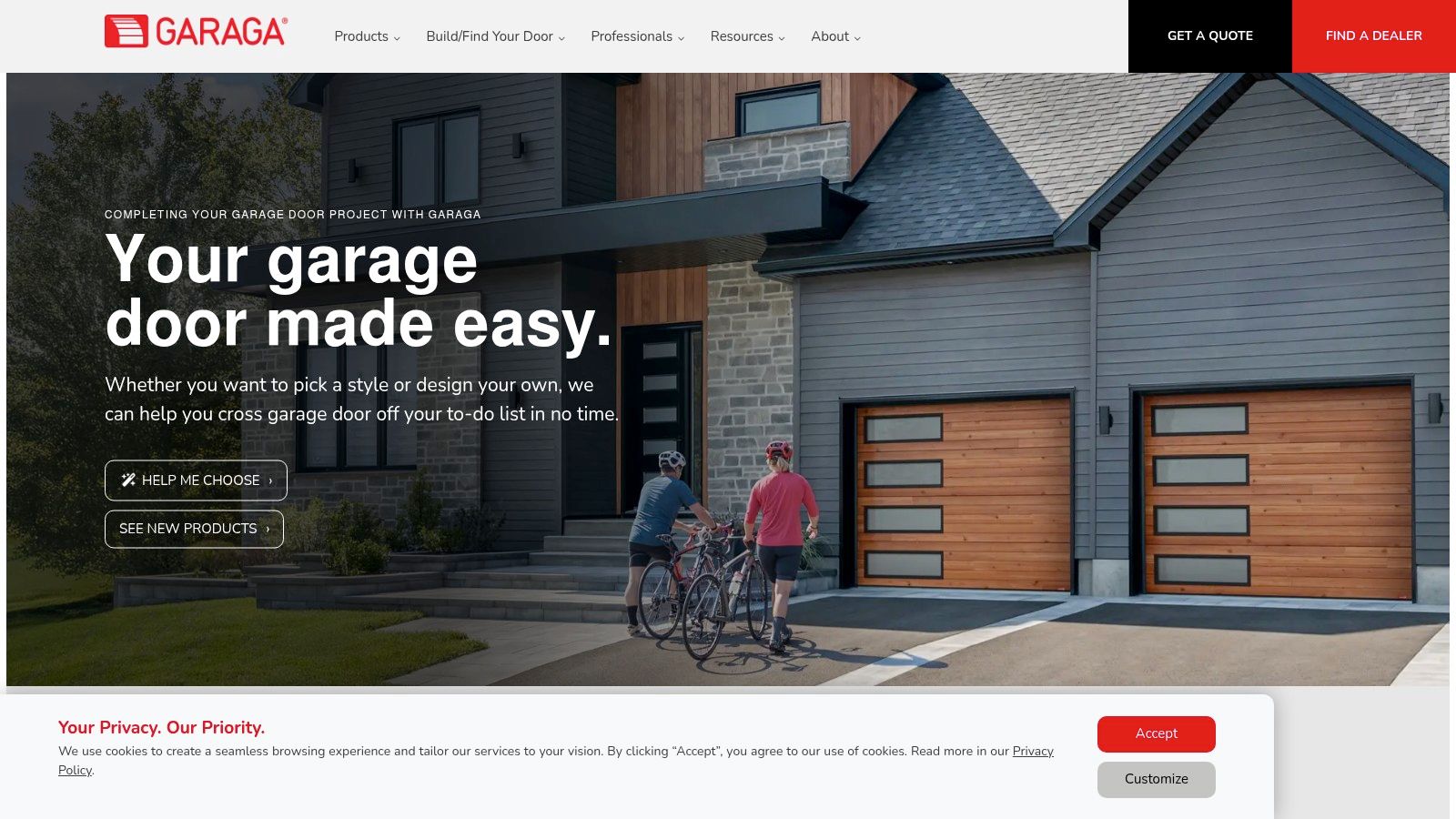 Alt text: Garaga Canada garage door installation YouTube resource showing insulated sectional garage exterior and opening details