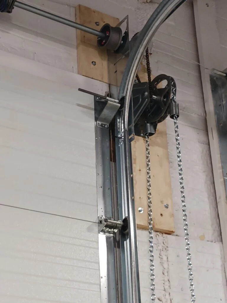 Commercial sectional overhead doors on an industrial building