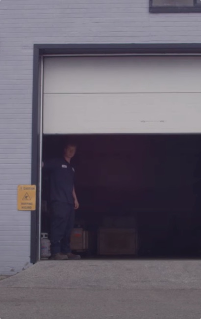 Warehouse door opening