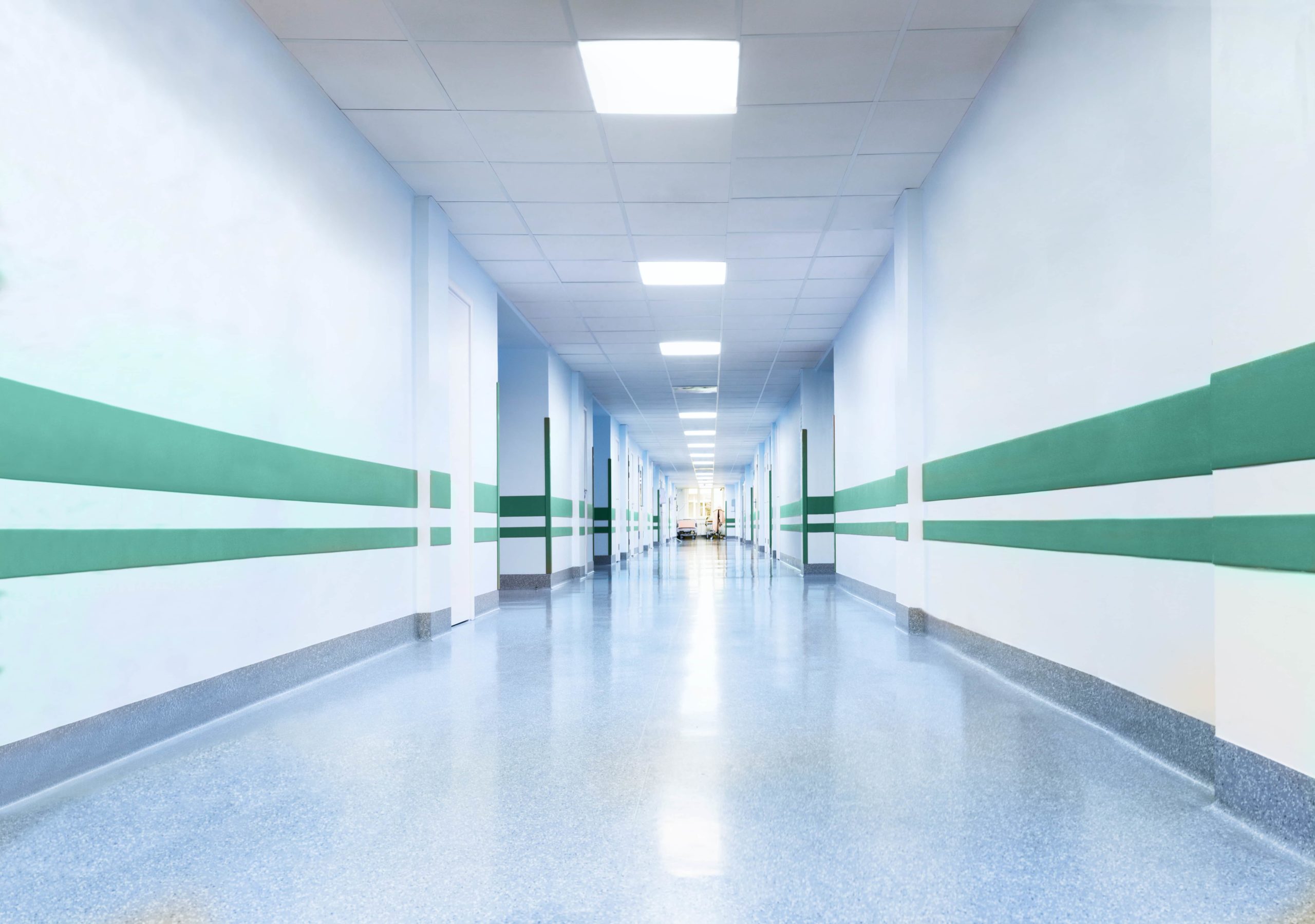 Long hallway of a medical building