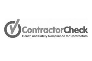 Contractor Check logo greyscale