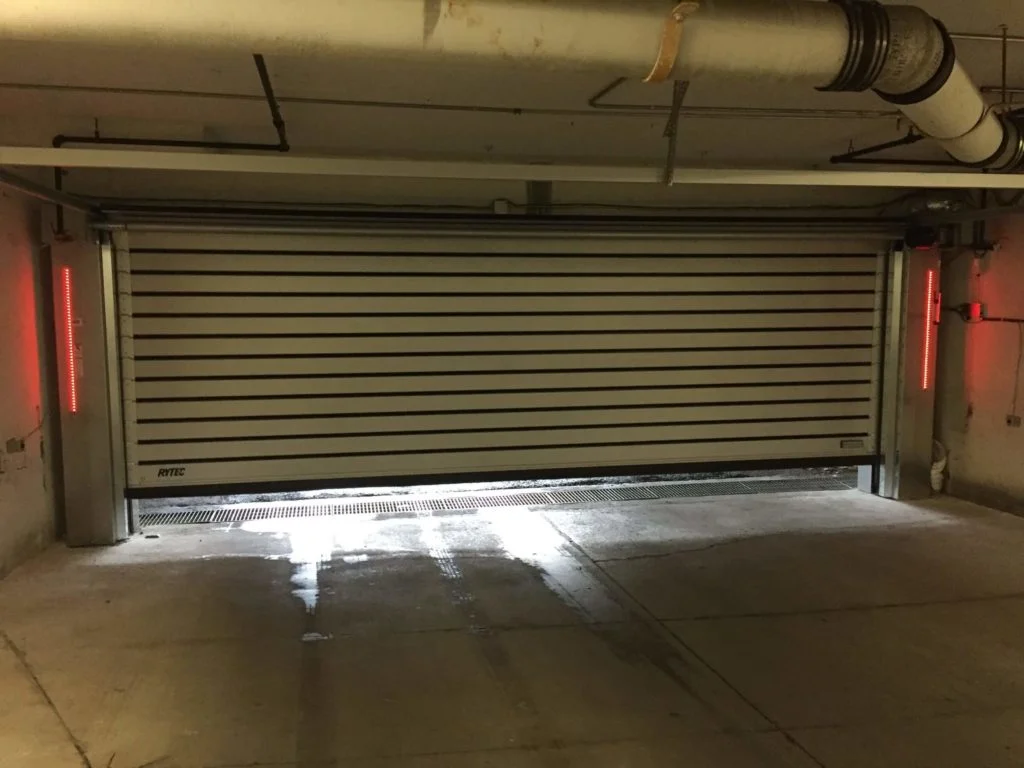 Low-Headroom Parking Garage Door — Retirement Home, Ontario