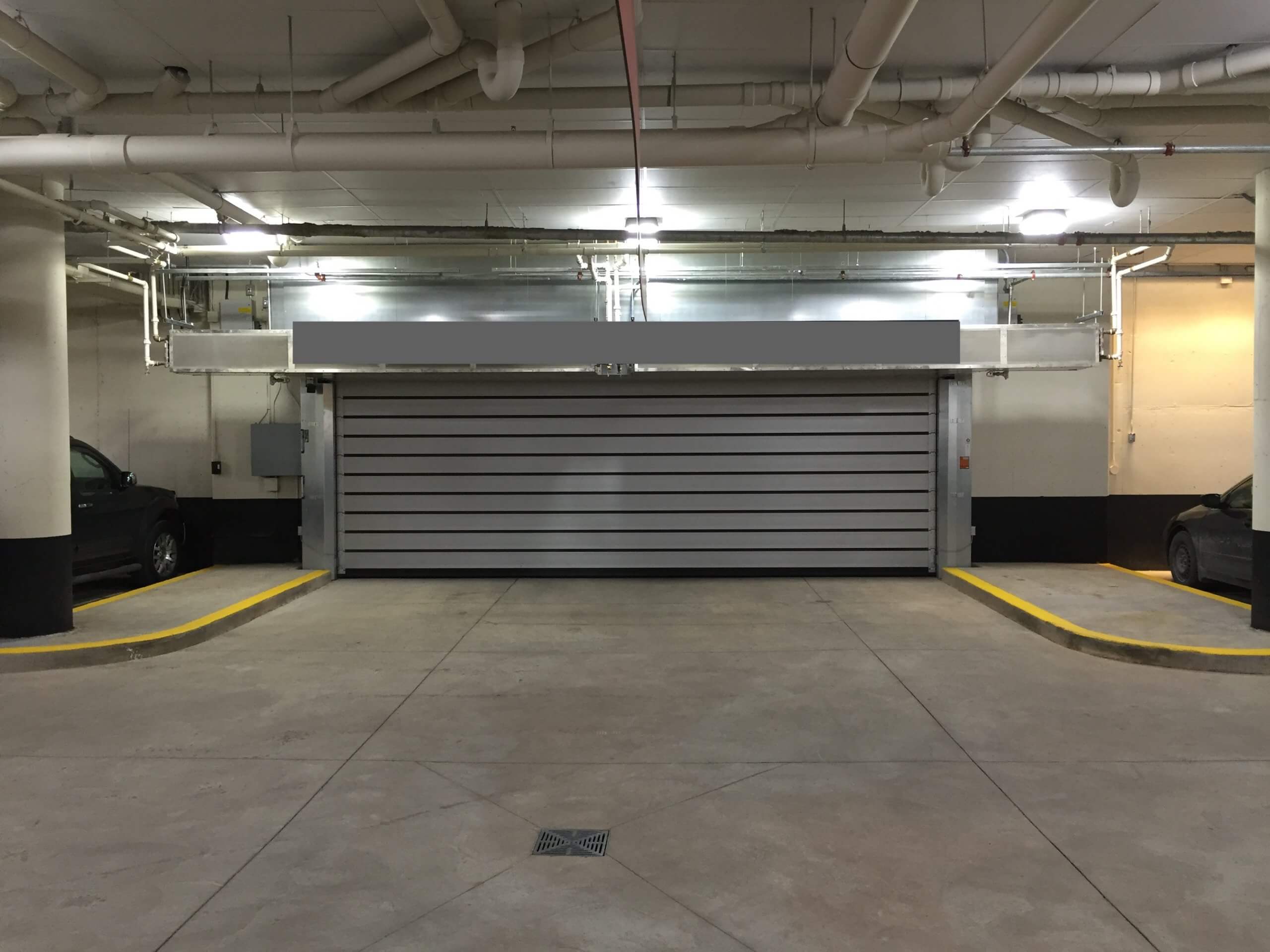 parking garage after installation