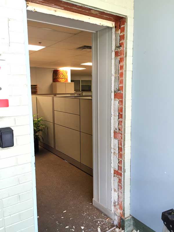 Commercial office door replacement process