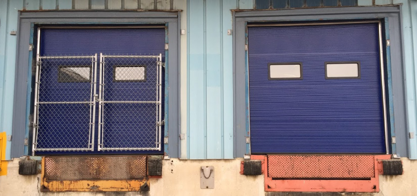 Sectional folding door security gates