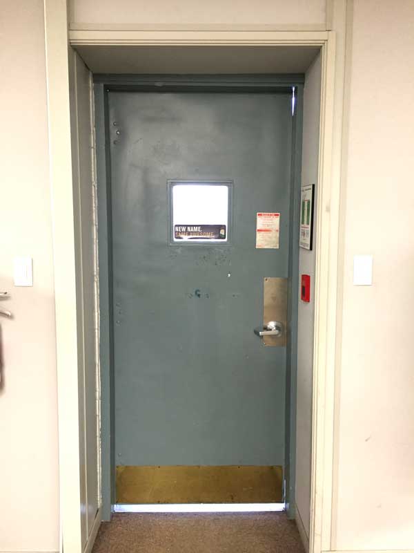 Commercial office door replacement old door