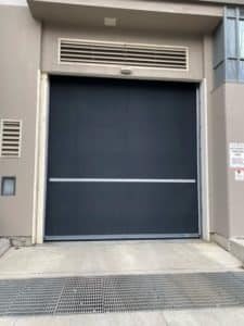 Parking Garage Door Upgrade — Rubber High-Speed Door Replacement, Ontario