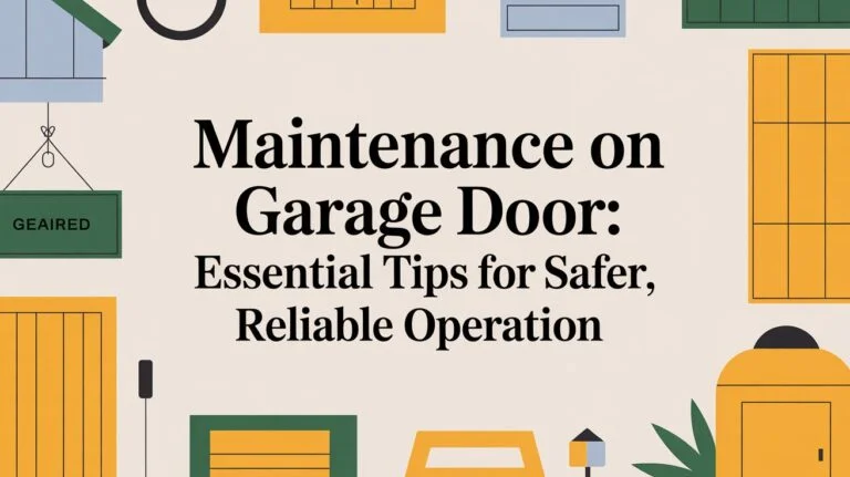 Maintenance On Garage Door Garage Maintenance.Jpg | Wilcox Door Service