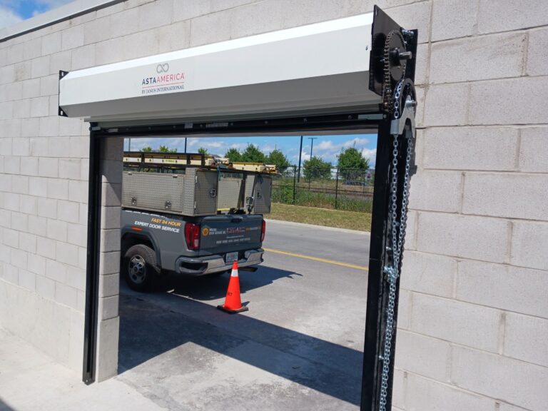 Janus International Rolling Steel Door with Chain Hoist — Commercial Storage, GTA