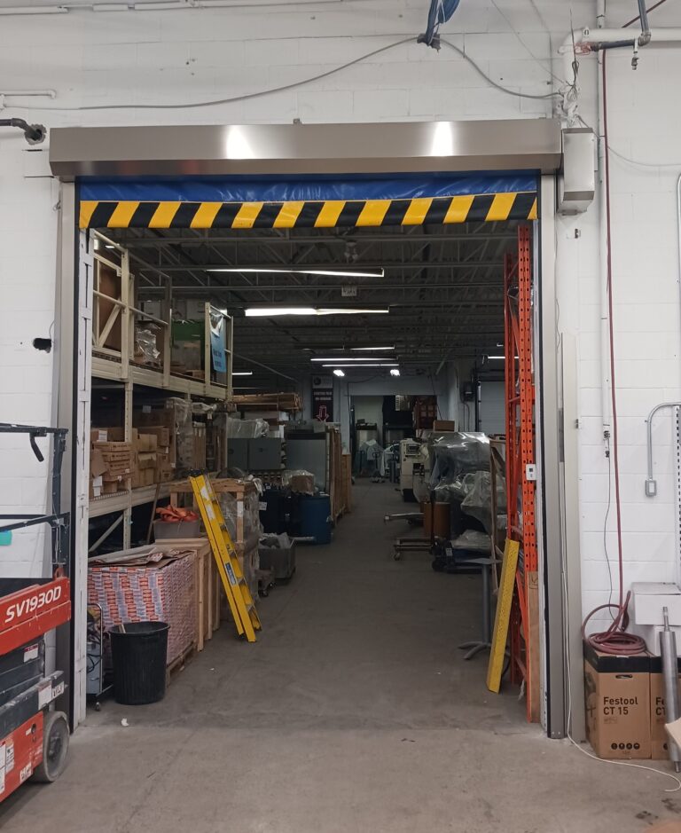 Large-Format High-Speed Fabric Door — Wide-Span Industrial Warehouse, Brampton