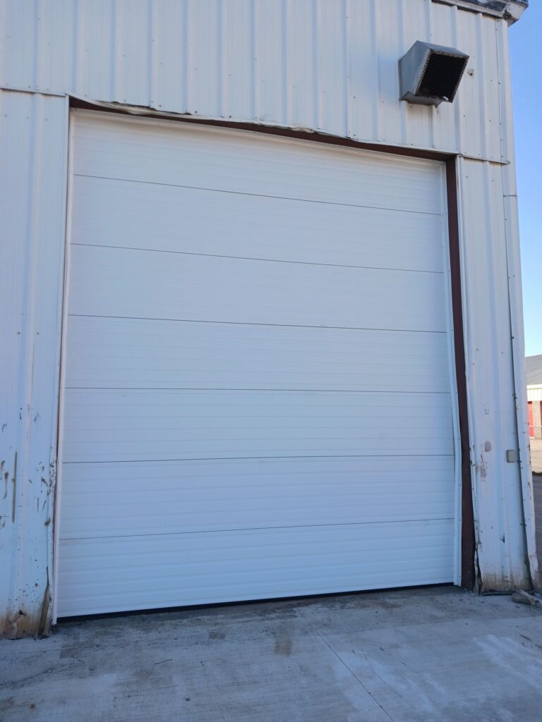 Commercial Sectional Overhead Door — Metal Industrial Workshop, Oakville