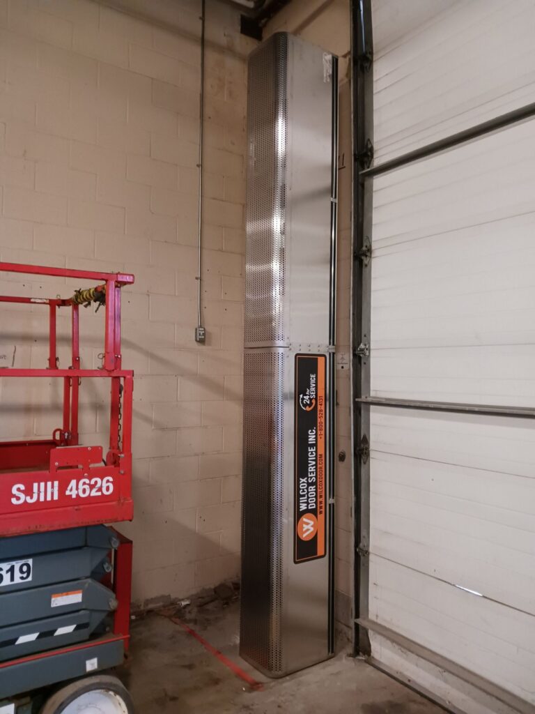 Industrial Air Curtain Installation — Warehouse Door Opening, Mississauga