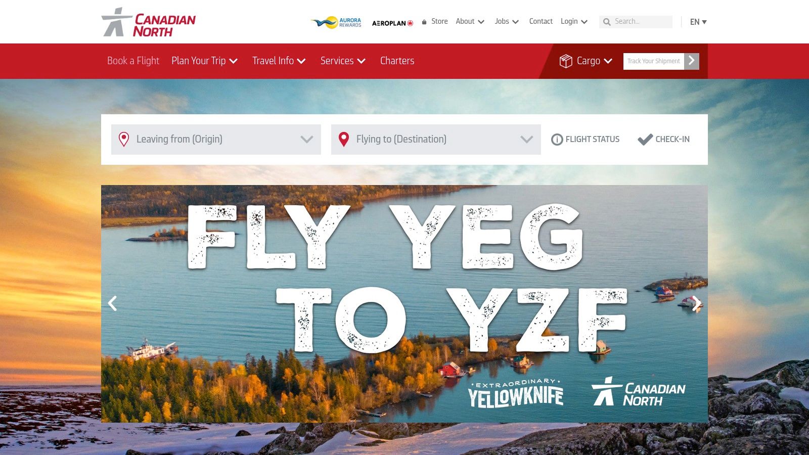 A Canadian North airplane on an arctic runway, showcasing one of the key indigenous owned businesses in Canada for northern logistics.