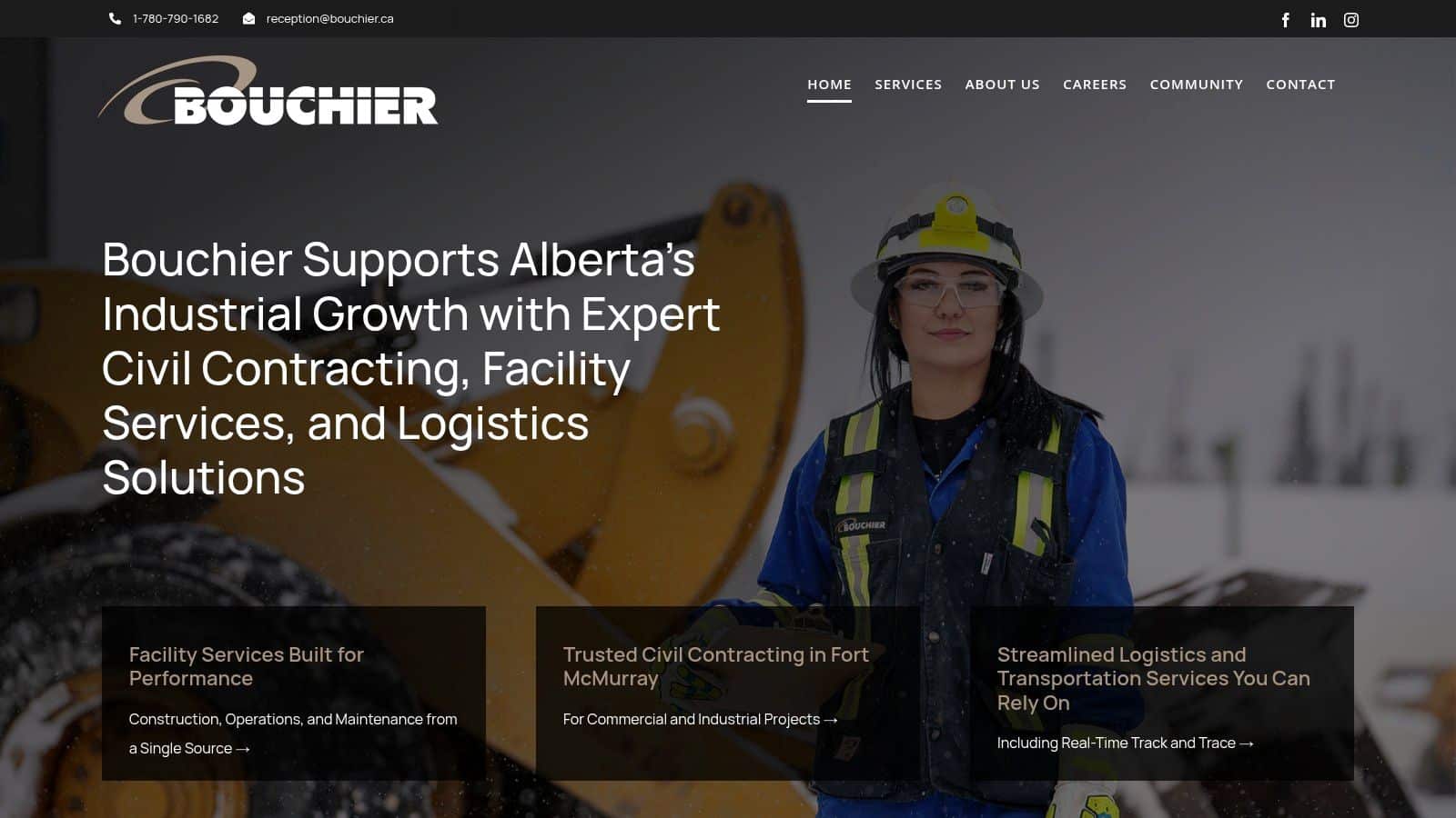 Bouchier provides a wide range of integrated civil contracting and facility services in Alberta.