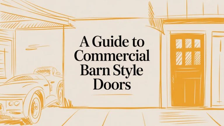 Barn Style Doors Architectural Sketch