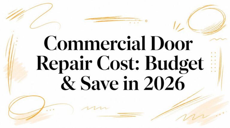 Cost breakdown for commercial door repair cost: budget & save in